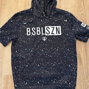 Baseball lifestyle 101 short sleeve Hoodie adult small